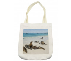 Galapagos Island Sea Lions Tote Bag