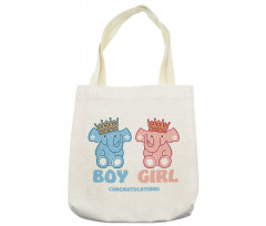 Boy and Girl Twins Tote Bag