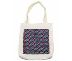 Wavy Diagonal Look Stripes Tote Bag