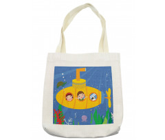 Boy Girl Dog Underwater Tote Bag