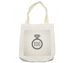 Wedding Ring Proposal Kisses Tote Bag