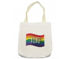 Waving Rainbow Flag Acronym Tote Bag