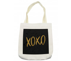 Romance Love Kisses Dark Print Tote Bag