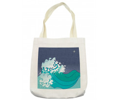 Ocean Curl Sea Waves Tote Bag