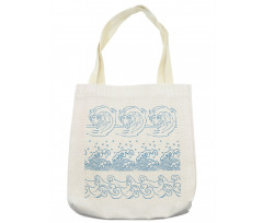 Ocean Curved Tsunami Tote Bag