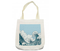 Tsunami Wave Scene Tote Bag