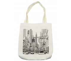 Street of New York Urban Sketch Tote Bag