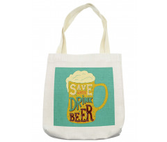 Foamy Beer Glasses Words Tote Bag