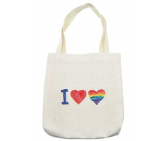 Watercolor I Love LGBT Homo Tote Bag