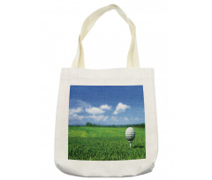 Golf Ball on Tee on the Grass Tote Bag