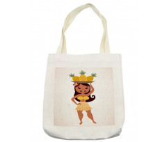 Tropical Girl Pineapples Tote Bag