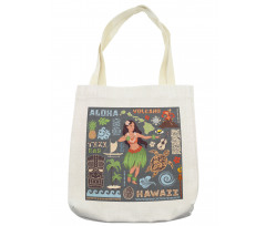 Tribal Aloha Retro Folks Tote Bag