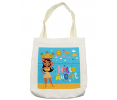 Hello August Text Sun Tote Bag