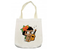 Girl Playing the Ukelele Tote Bag