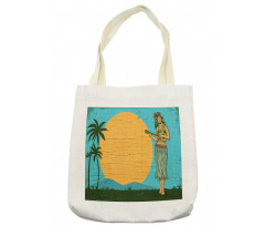 Playing Ukulele Sunbeams Tote Bag