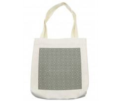 Floral Hatched Motifs Tote Bag