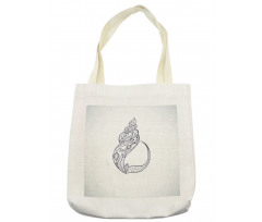 Floral Ornamental Seashell Tote Bag