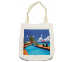 Sea Pool Beach Holiday Tote Bag