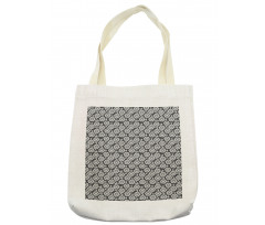 Greyscale Floral Graphic Tote Bag