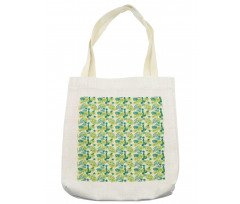 Hibiscus and Banana Leaves Tote Bag