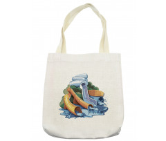 Aqua Park Water Slides Tote Bag