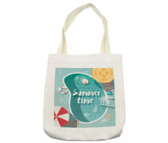 Top View Swimming Pool Tote Bag