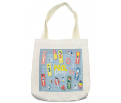 Doodle Characters Summer Tote Bag