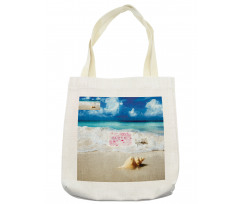 Nautical Sunny Coastline Tote Bag