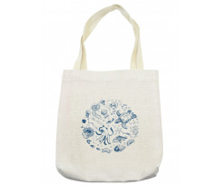 Jellyfish Turtle and Shell Tote Bag