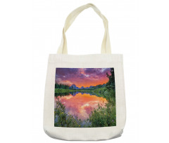 Sunset Reflection River Tote Bag