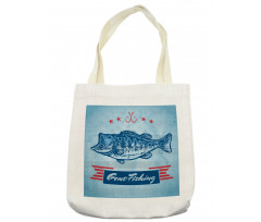 Throat Fish USA Flag Tote Bag