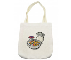 Healthy Breakfast Cartoon Tote Bag