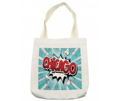 Pop Art Comic Book Chicago Tote Bag