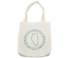 Outline Map in USA Circle Tote Bag