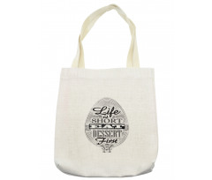 Retro Eat Dessert on Spoon Tote Bag