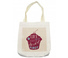 Sketchy Cherry Top Cupcake Tote Bag