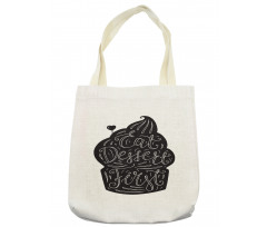 Monochrome Cupcake Doodle Tote Bag