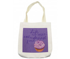 Eat Dessert Vibrant Cupcake Tote Bag