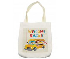 Welcome Back Typography Tote Bag