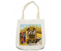 Going on the Bus Trees Tote Bag