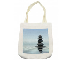 Stones in Water Calm Theme Tote Bag