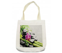 Basalt Bamboo Sticks Motif Tote Bag