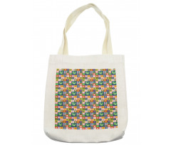 Birds and Flowers Retro Tote Bag