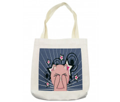 Piggie on Stars and Rays Tote Bag