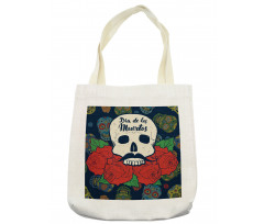 Skull with Roses Tote Bag