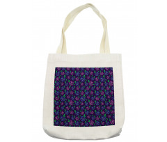 Roses Graphics on Dark Tote Bag