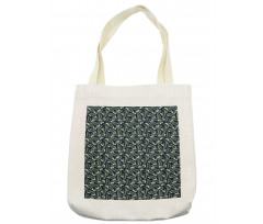 Leafs Print Blossom Tote Bag