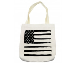 Grunge Monochrome USA Flag Tote Bag