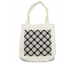 Diagonal Hatched Polygons Tote Bag