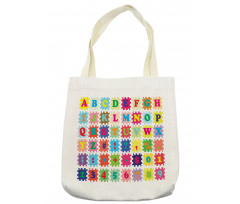 Alphabet and Numbers Tote Bag